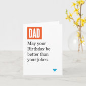 Papa kan je verjaardag beter zijn dan je snoep. kaart (Gele Bloem)