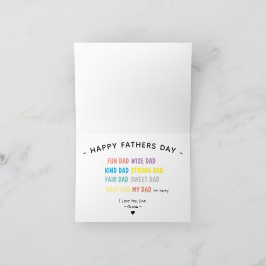 Papa Kat Grappige Vaderdag Persoonlijk Kaart (Binnen)