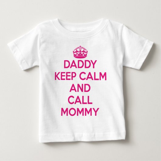 Papa Keep Calm T-Shirt (roze) (Voorkant)
