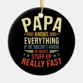 Papa kent alles beste papieren papa Funny Papa Keramisch Ornament (Voorkant)