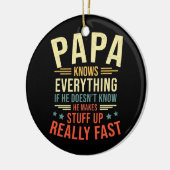 Papa kent alles beste papieren papa Funny Papa Keramisch Ornament (Links)