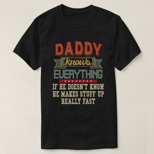 Papa kent alles Funny Vaderdag Gift T-shirt (Design voorkant)