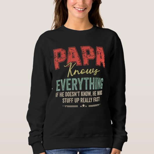 Papa kent alles wat  is vader opa trui (Voorkant)