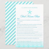 Papa kent best Baby shower game (Voorkant / Achterkant)