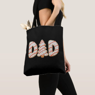 Papa Kerstboom Taart Matching Family Holiday Tote Bag