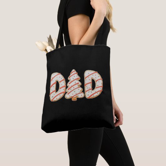 Papa Kerstboom Taart Matching Family Holiday Tote Bag (Dichtbij)
