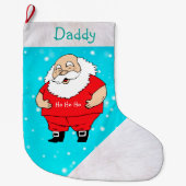 Papa kerststal/kerstman grote kerstsok (Voorkant)