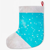 Papa kerststal/kerstman grote kerstsok (Achterkant)