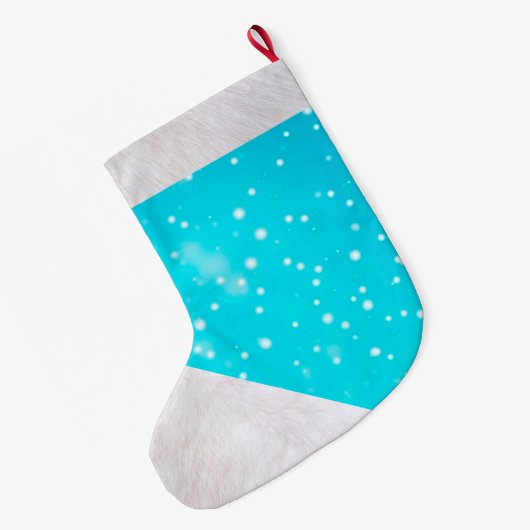 Papa kerststal/kerstman grote kerstsok (Achterkant (Hangend))