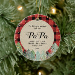 Papa kerstversiering keramisch ornament<br><div class="desc">Papa kerstversiering op maat van uw eigen naam,  gebeurtenis en jaar!</div>