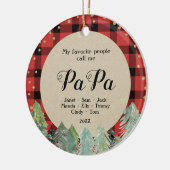 Papa kerstversiering keramisch ornament (Links)