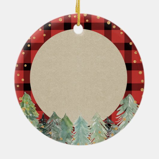 Papa kerstversiering keramisch ornament (Achterkant)