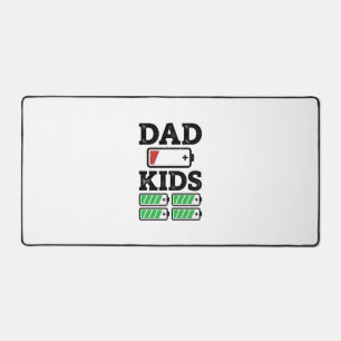 Papa Kids Batterij Grappig Vintage Vector T-Shirt Bureaumat