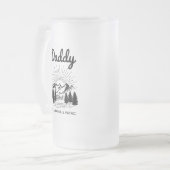 Papa Kinder Namen Modern Vaderdag Script Matglas Bierpul (Voorkant links)