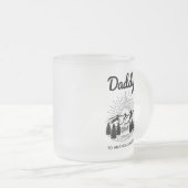 Papa Kinder Namen Modern Vaderdag Script Matglas Koffiemok (Voorkant rechts)