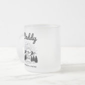Papa Kinder Namen Modern Vaderdag Script Matglas Koffiemok (Voorkant links)