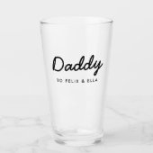 papa | Kinder namen voor moderne Vaderdag Glas (Voorkant)