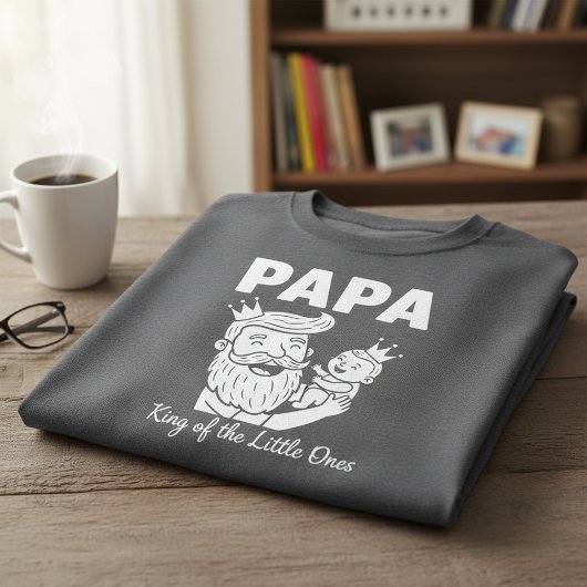 Papa King of the Little Ones, Dad & Baby  T-shirt