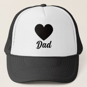 Papa - Klassieke Zwarte Harttypografie Trucker Pet