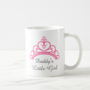 Papa Klein Meisje, Chic Roze Prinsessen Kroon Koffiemok