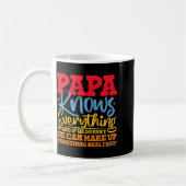 Papa Know Everything Fathers Day Cool Father Funny Koffiemok (Links)