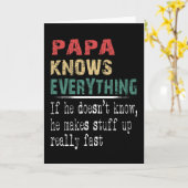 Papa Knows Everything - Christmas Grandpa Gift  Kaart (Gele Bloem)