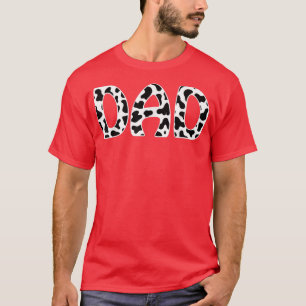Papa Koe Afdrukken Zwart-wit houdt van Koeien Verv T-shirt