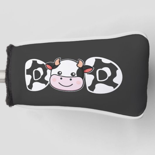 Papa Koeienprint Koeienpatroon Vaderdag Golfheadcover (Voorkant)