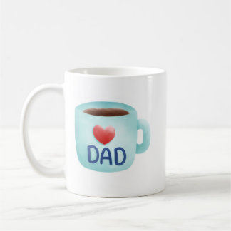 Papa koffiemok waterverf PNG | Vaderdag mok D