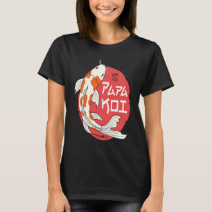 Papa Koi Japanse Karper Vis Nishikigoi Vaderdag T-shirt