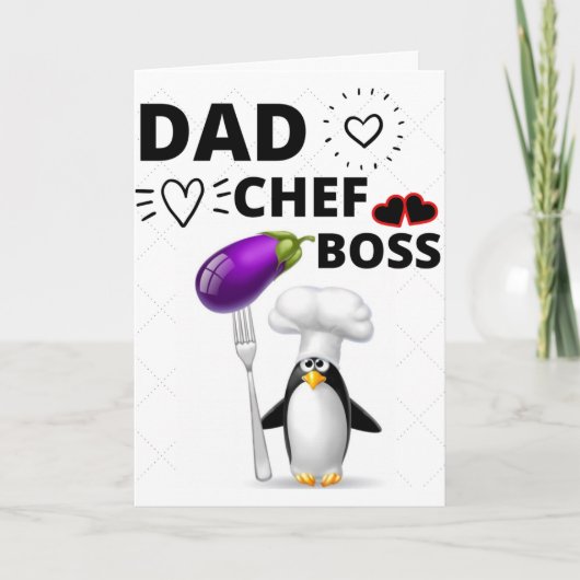 PAPA, KOK, BAAS - VERJAARDAGSCADEAU voor Vaderdag Kaart (Voorkant)