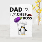 PAPA, KOK, BAAS - VERJAARDAGSCADEAU voor Vaderdag Kaart (Gele Bloem)