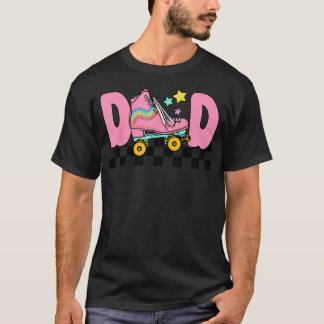 Papa komt aanrijden op verjaardags-rollerskate-fee t-shirt