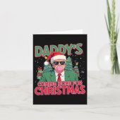 Papa komt thuis voor kerstman Grappig Trump XM Kaart (Voorkant)