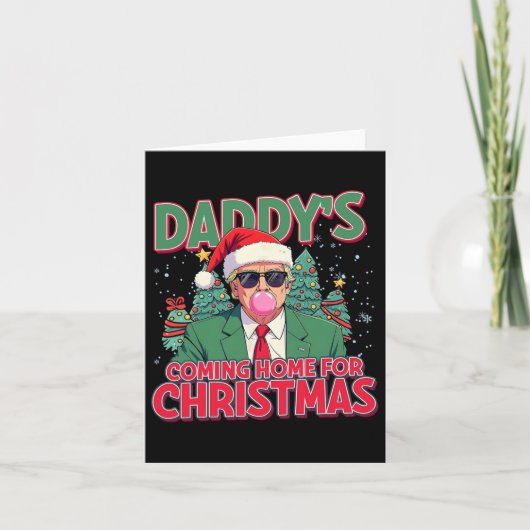 Papa komt thuis voor kerstman Grappig Trump XM Kaart (Voorkant)
