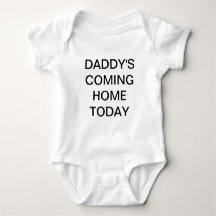 Papa komt vandaag thuis Baby shirt