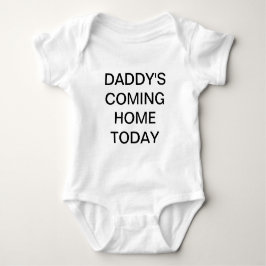 Papa komt vandaag thuis Baby shirt