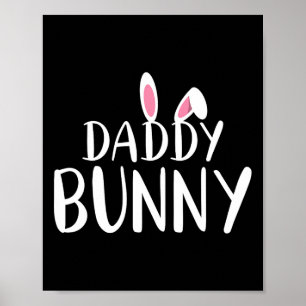 papa konijn paaszwanger mam matching paar poster