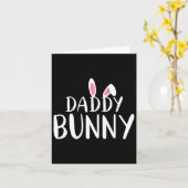 Papa Konijn Pasen Zwangere Moeder Matching Koppel  Kaart (Gele Bloem)