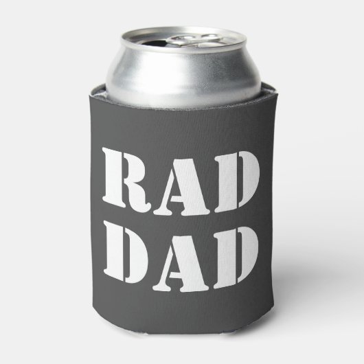 Papa kool kool grijs witte moderne typografie cool blikjeskoeler (Blikje Voorkant)