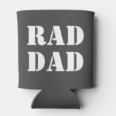 Papa kool kool grijs witte moderne typografie cool blikjeskoeler (Achterkant)