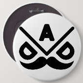 PAPA: Krachtig Minimalisme Ronde Button 6,0 Cm (Voorkant /achterkant)