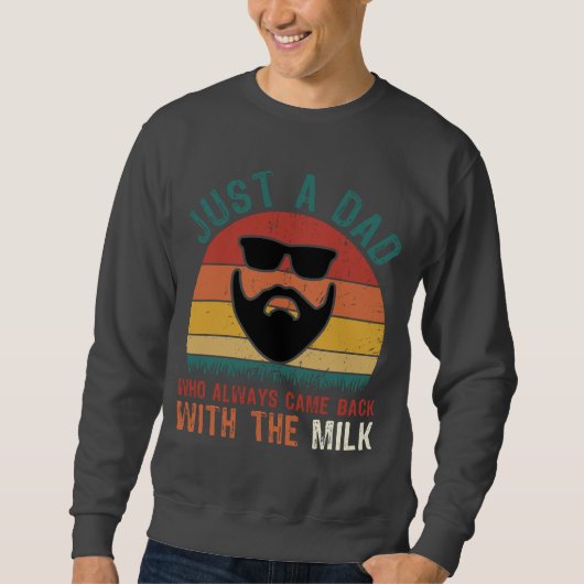 Papa kwam terug met melk - Grappig Retro Trui (Voorkant)