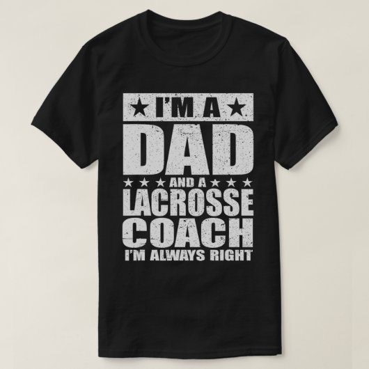 Papa Lacrosse Coach Vaderdag cadeau van dochter T-shirt (Design voorkant)