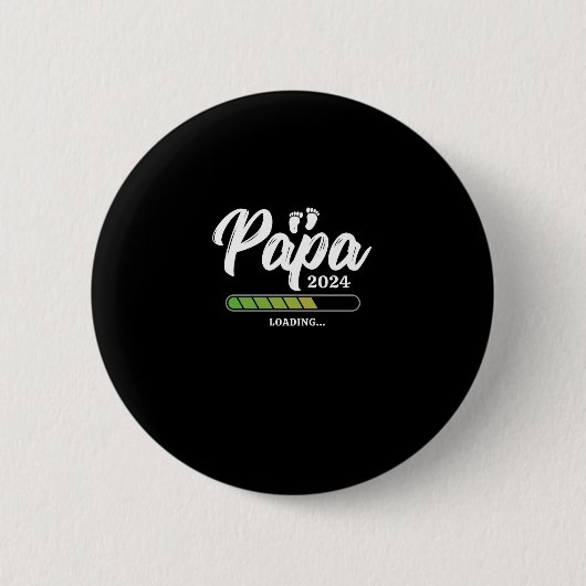 Papa laden 2024 ronde button 5,7 cm (Voorkant)