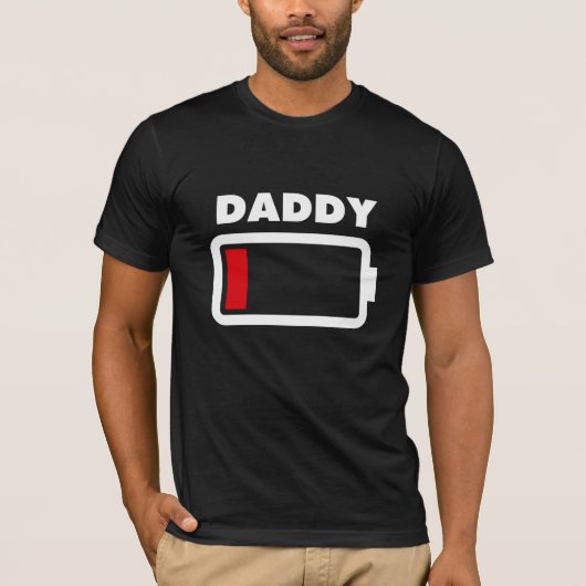 Papa - Lage batterij T-shirt (Voorkant)