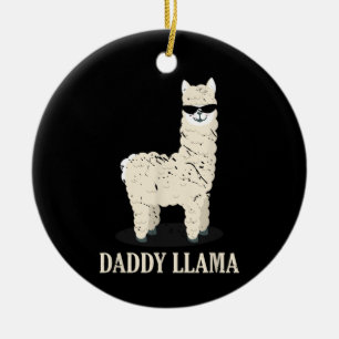 Papa Lama Alpaca Grappig Dierenliefhebber Keramisch Ornament