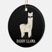 Papa Lama Alpaca Grappig Dierenliefhebber Keramisch Ornament (Links)