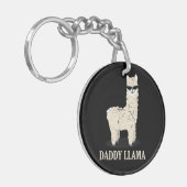 Papa Lama Alpaca Grappige Dierenliefhebber Sleutelhanger (Voorkant Links)