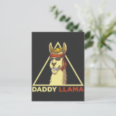 Papa Lama Echtgenoot Coole Zonnebril Alpaca Vader Briefkaart (Staand voorkant)